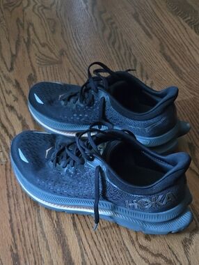 Hoka Black and Gray Women's Running Sneakers